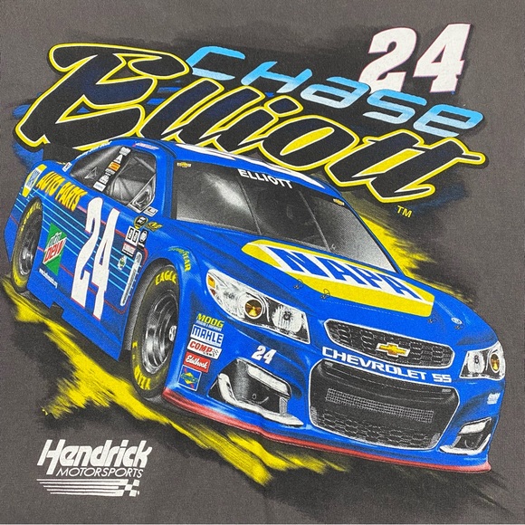NASCAR Chase Elliott Mens T Shirt XL Gray NAPA #24 Short Sleeve Crew Neck Cotton - Picture 3 of 10